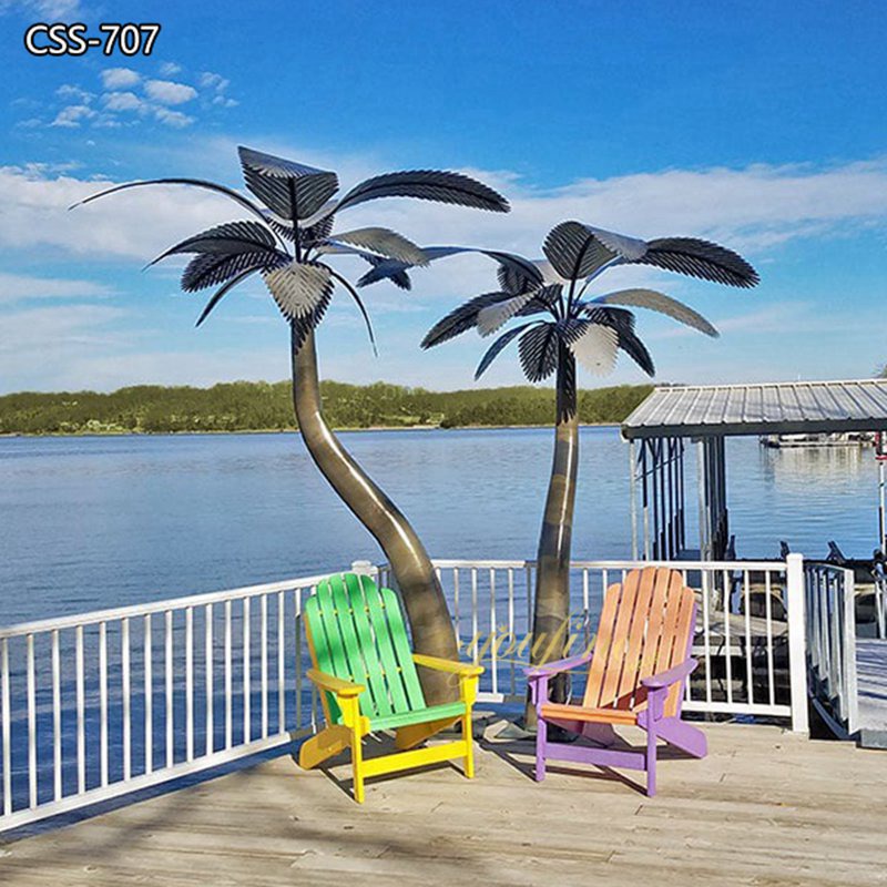 stainless steel palm tree sculpture for outdoor (4)