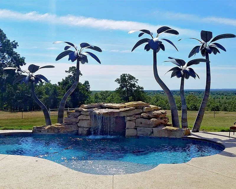 stainless steel palm tree sculpture for outdoor (4)