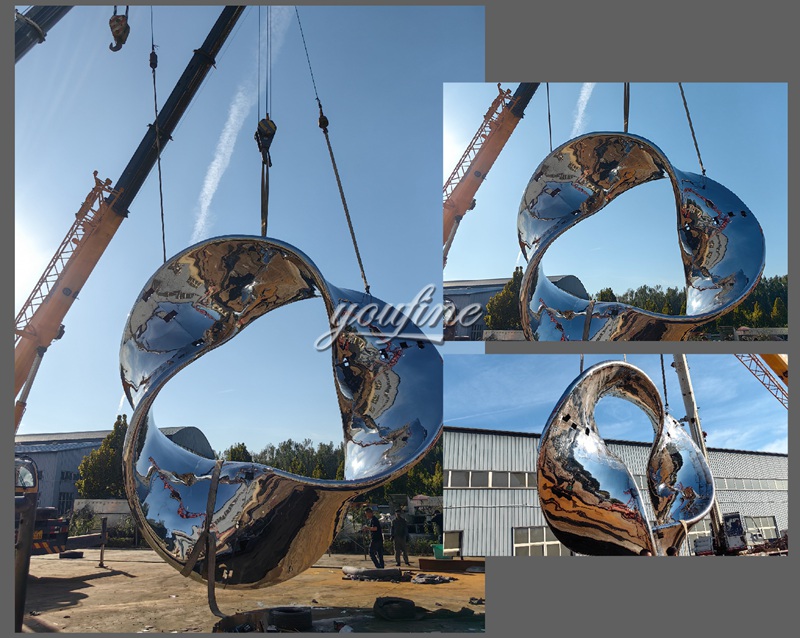 stainless steel sculpture installation