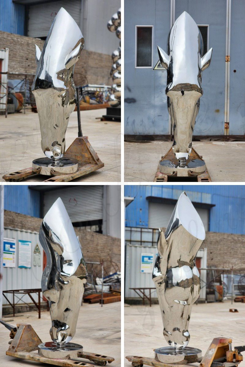 Stainless Steel Horse Head Sculpture (6)