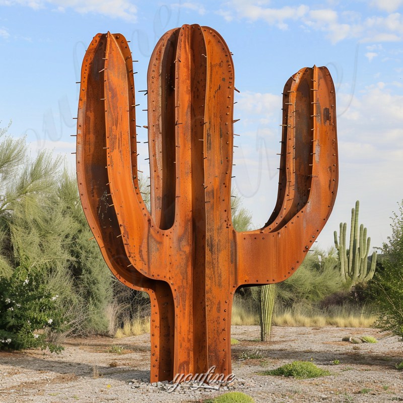 Corten steel Cactus Sculpture