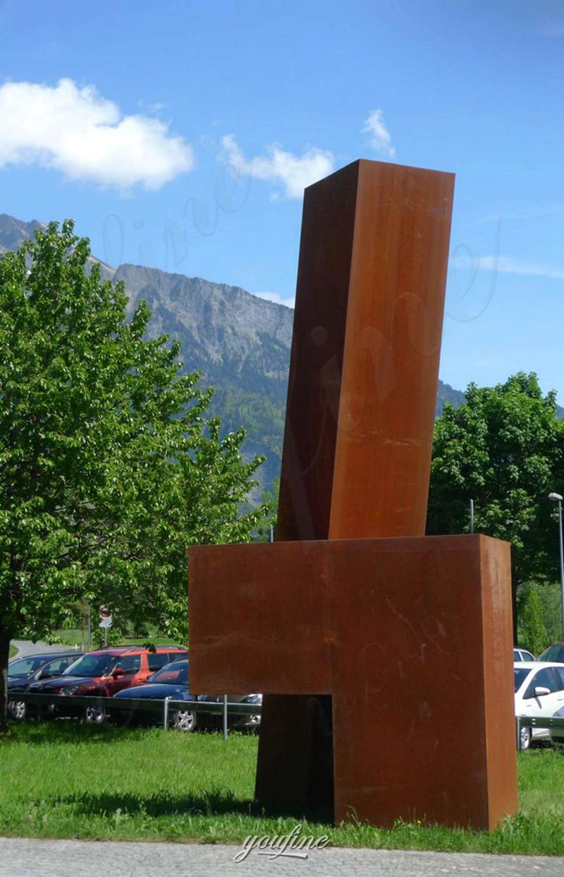 corten steel sculpture for garden